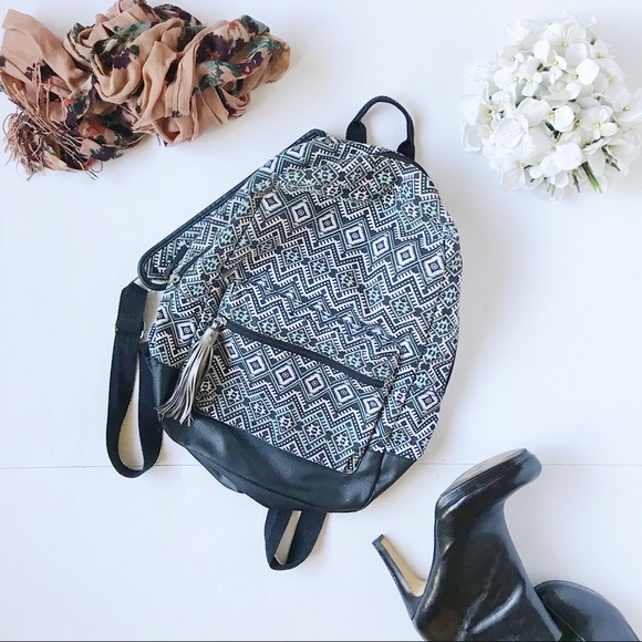 3/$20 Tribal Print Canvas Backpack - Picture 1 of 8